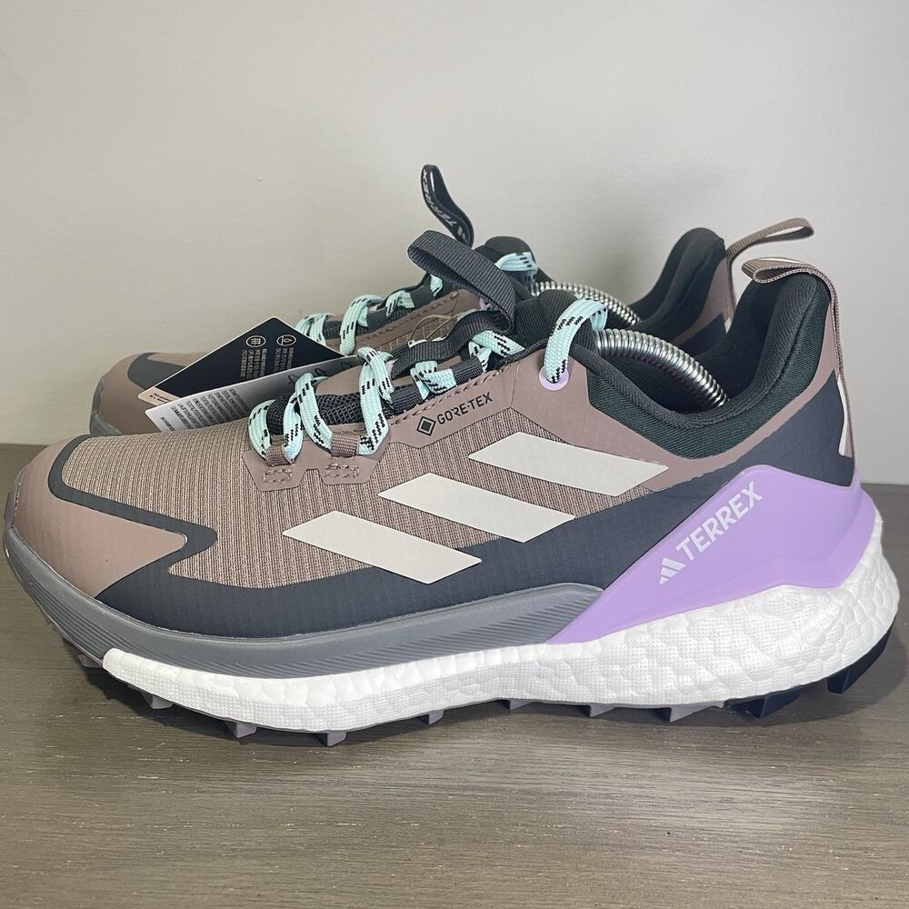 Adidas Womens Size 7.5 Hiking Shoes NEW GORE-TEX Terrex Free Hiker 2.0 Brown Low